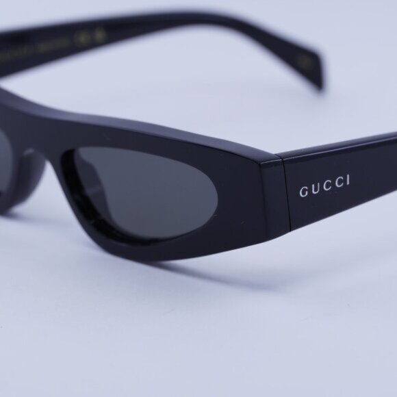Gucci GG1779S 001 Sunglasses Black Cat Eye Frame, Grey Lenses - Picture 5 of 11